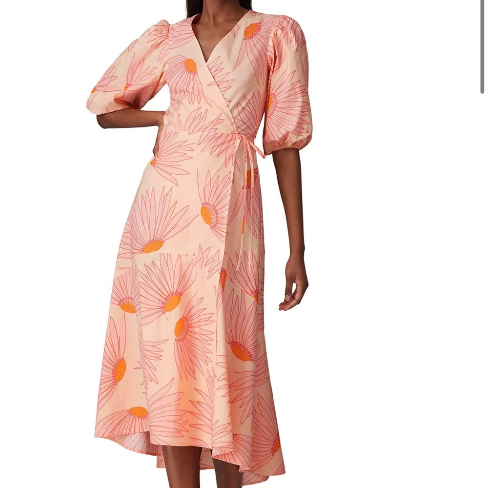 Kate Spade Peach Floral High Low Dress